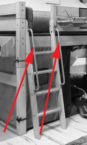 Beispiel für Handlauf Geländer für Treppe passend zu Betten mit niedriger Leiter