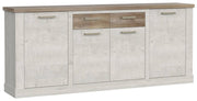 Sideboard DURO 4 Türen und 2 Schubladen in Pinie weiß antik