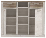 Highboard DURO 2 Türen 2 Schubladen Optik Pinie weiß antik