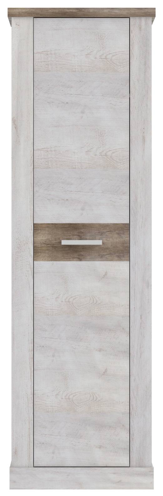 Dielenschrank DURO Garderobenschrank Optik Pinie weiß antik