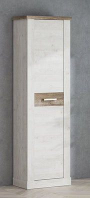 Dielenschrank DURO Garderobenschrank Optik Pinie weiß antik
