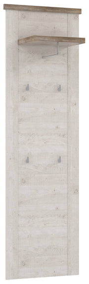Garderobe DURO 4-tlg. Komplett-Set Pinie weiß Absetzungen Eiche Antik