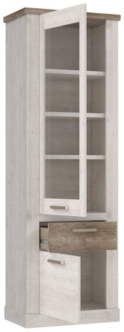 Wohnzimmerschrank DURO Set 4-tlg Optik Pinie weiß antik