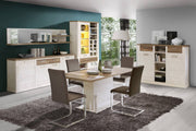 Esszimmer DURO Set 5-tlg Optik Pinie weiß antik