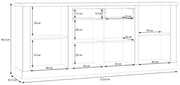 Esszimmer DURO Set 5-tlg Optik Pinie weiß antik