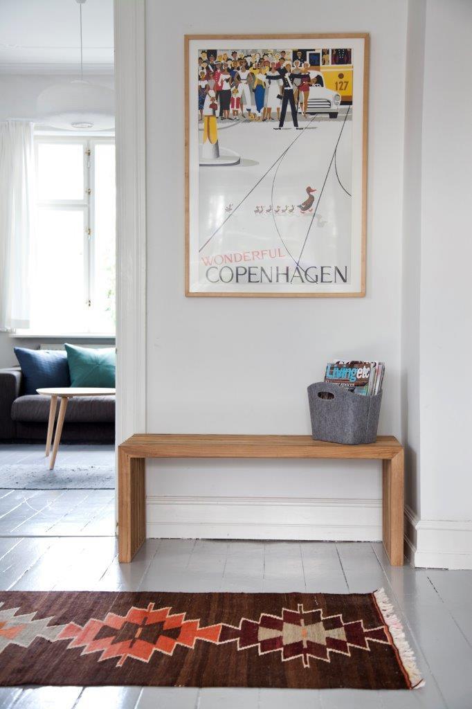 KENNY Flurbank Garderobenbank aus Teak Ambiente
