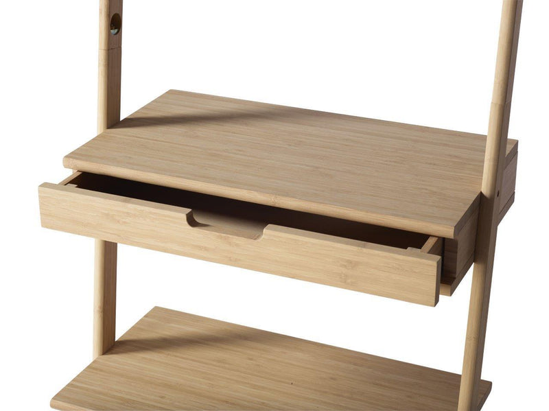 Wandgarderobe Garderobenleiter mit Schublade
