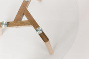 Runder Glas Beistelltisch BROR 2er Set Ansicht von oben