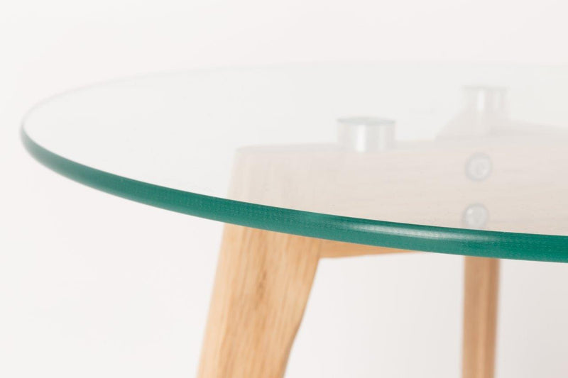 Runder Glas Beistelltisch BROR 2er Set Detail