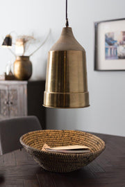 Pendelleuchte Wood Top Messing von Dutch Bone