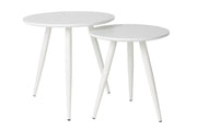 Runder Beistelltisch Daven weiss 2er Set