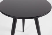 Runder Beistelltisch DAVEN schwarz 2er Set 