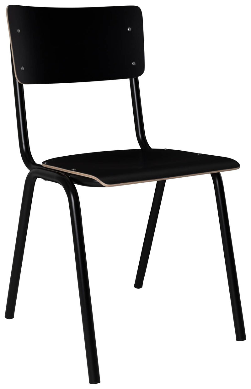 Stuhl Stapelstuhl BACK TO SCHOOL Black von ZUIVER