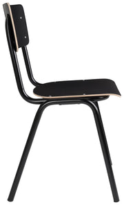 Stuhl Stapelstuhl BACK TO SCHOOL Black von ZUIVER