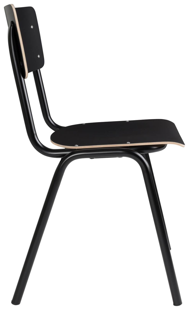 Stuhl Stapelstuhl BACK TO SCHOOL Black von ZUIVER