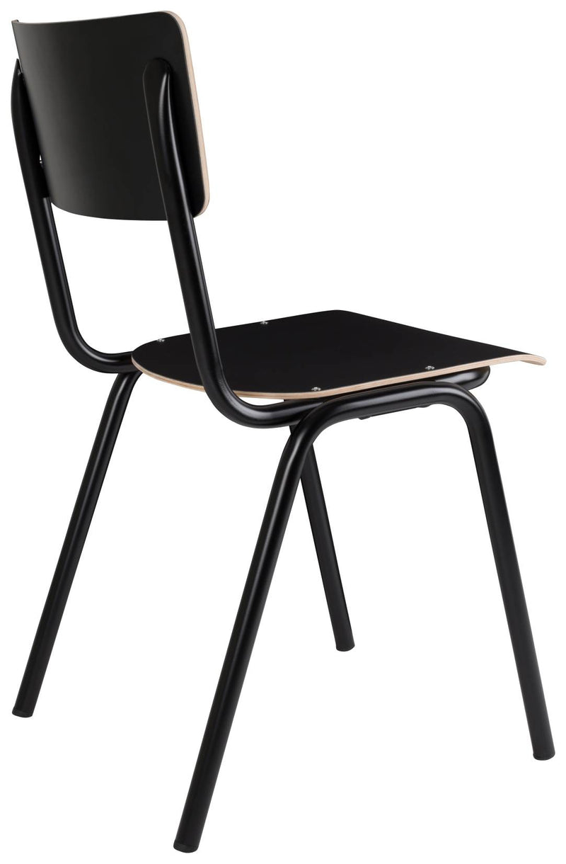 Stuhl Stapelstuhl BACK TO SCHOOL Black von ZUIVER