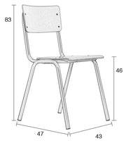 Stuhl Stapelstuhl BACK TO SCHOOL Black von ZUIVER