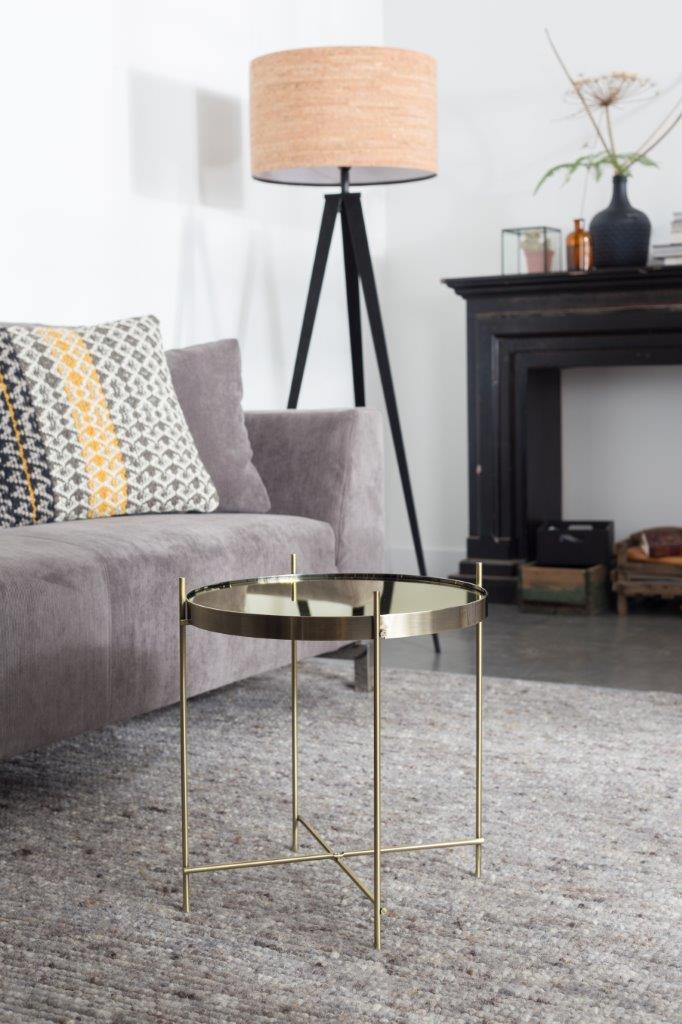 Beistelltisch Cupid rund in gold von Zuiver Setting