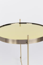 Beistelltisch Cupid rund in gold von Zuiver Platte 