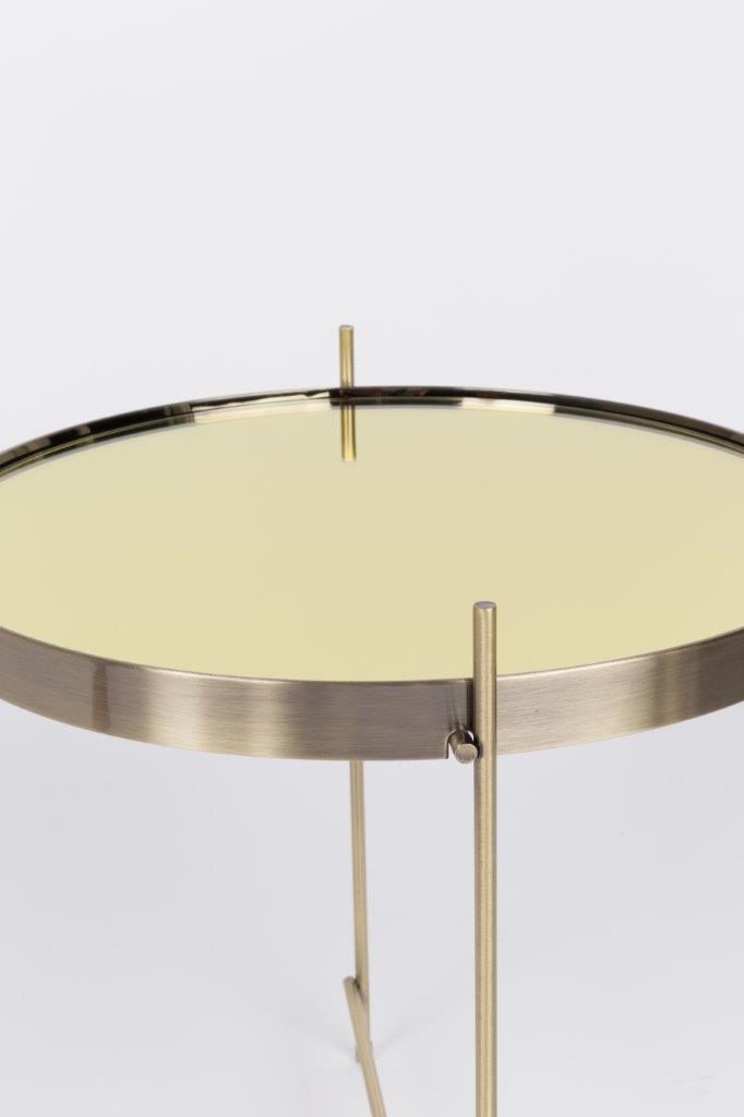 Beistelltisch Cupid rund in gold von Zuiver Platte 