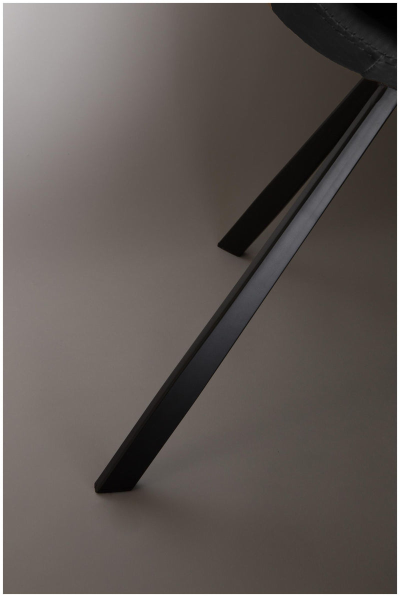 Esszimmerstuhl FRANKY Kunstleder Vintage schwarz von DutchBone