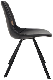 Esszimmerstuhl FRANKY Kunstleder Vintage schwarz von DutchBone