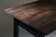 Esstisch CRUDE mit Platte aus alter Ulme 180 x 90 cm von Dutch Bone