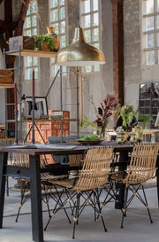 Esstisch CRUDE mit Platte aus alter Ulme 180 x 90 cm von Dutch Bone