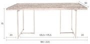 Esstisch CLASS mit Fischgrät Platte 180 x 90 cm von DutchBone