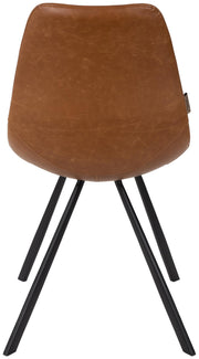 Esszimmerstuhl FRANKY Kunstleder Vintage braun von DutchBone