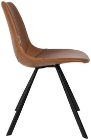Esszimmerstuhl FRANKY Kunstleder Vintage braun von DutchBone