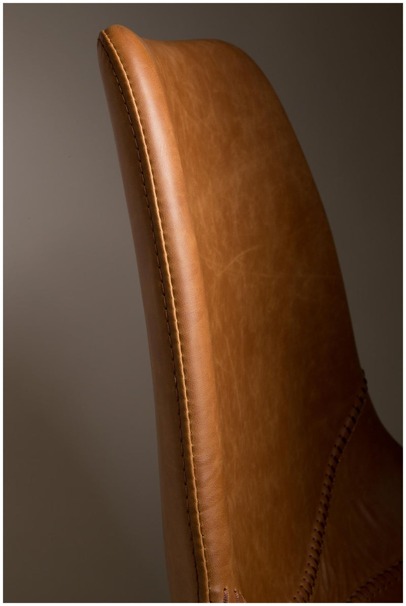 Esszimmerstuhl FRANKY Kunstleder Vintage braun von DutchBone