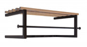 Garderobe Wandgarderobe MARCO Metall Schwarz lackiert mit Hutablage