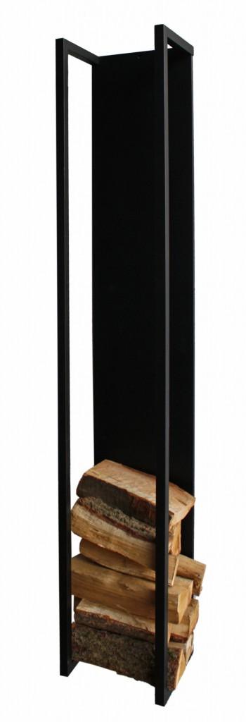 Kaminholzablage CUBIC schwarze Ablage für Brennholz von Spinder