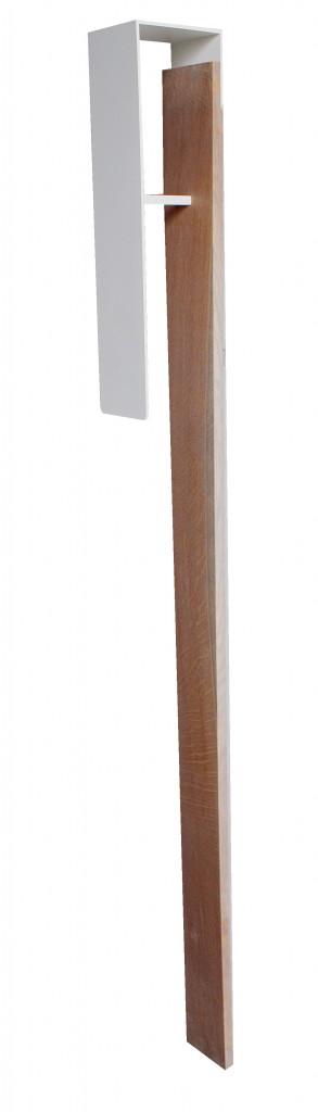 Design Garderobe Wandgarderobe FRESH 3 Eiche und weißer Stahl von Spinder