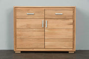 Sideboard Anrichte Basel 2-türig Wildeiche Massivholz geölt
