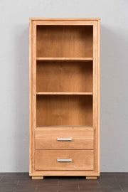 Regal Basel 139 cm 2 Schubläden - Wildeiche Massivholz geölt/gewachst