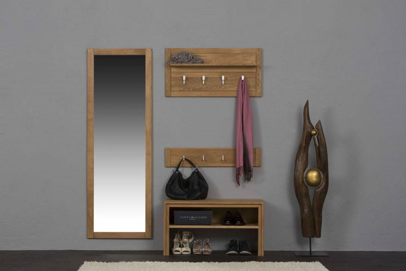 Spiegel 61 x 180 cm Basel - Wildeiche Massivholz geölt/gewachst