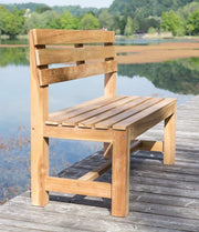 Teak Gartenbank | 3-Sitzer 150 cm | Stabilität trifft auf edles Design