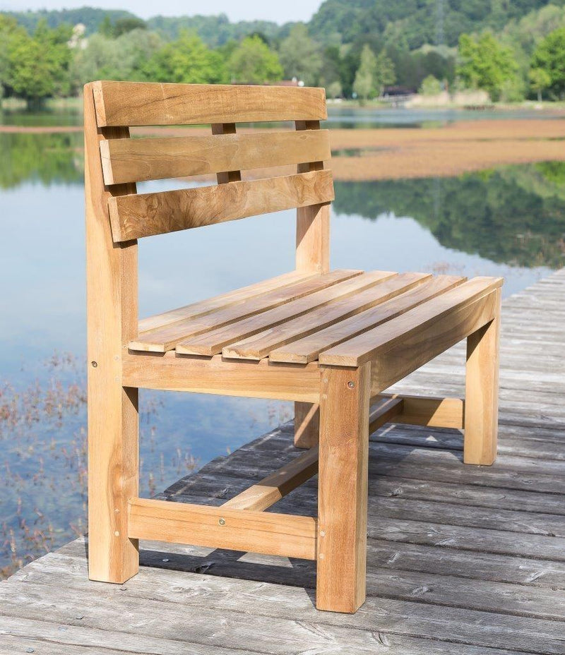 Teak Gartenbank | 3-Sitzer 150 cm | Stabilität trifft auf edles Design