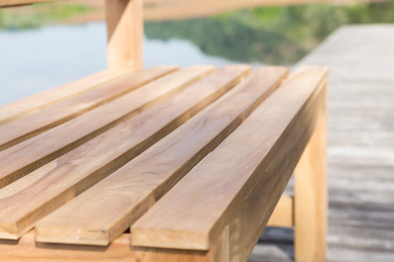 Teak Gartenbank | 3-Sitzer 150 cm | Stabilität trifft auf edles Design