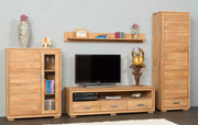 Wohnwand Basel Set VII Wildeiche Massivholz geölt 4-teilig