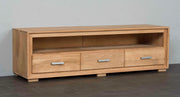 Wohnwand Basel Set IV Wildeiche Massivholz geölt 4-teilig