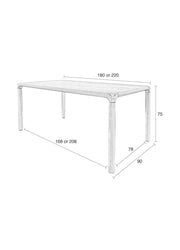 Design Esstisch STORM 180 x 90 cm von Zuiver Esche lackiert