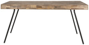 Design Esstisch SURI 160 x 78 cm Platte recycled Teak