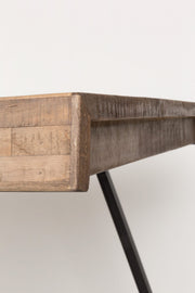 Design Esstisch SURI 160 x 78 cm Platte recycled Teak