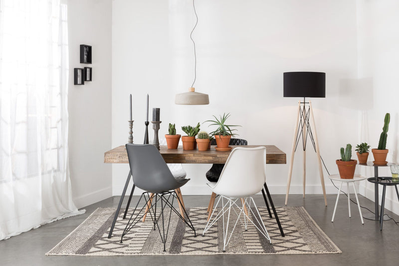 Design Esstisch SURI 160 x 78 cm Platte recycled Teak