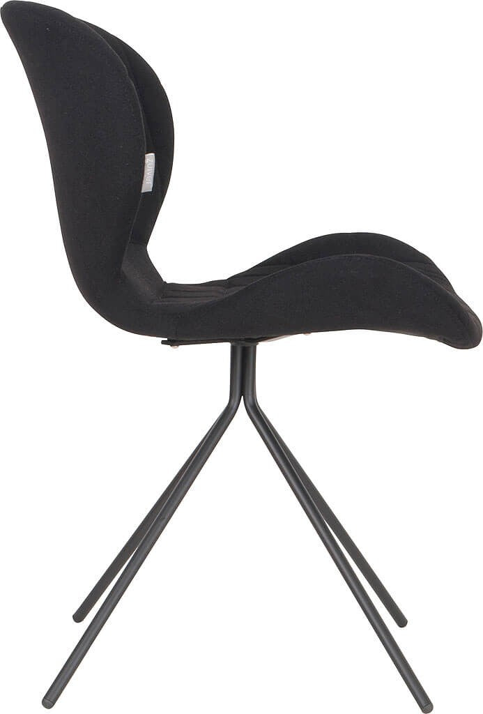 Zuiver Esszimmerstuhl OMG in Schwarz Seite