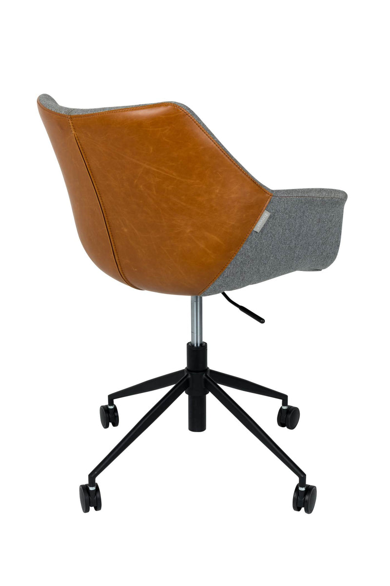 DOULTON OFFICE Vintage BROWN Bürostuhl von ZUIVER