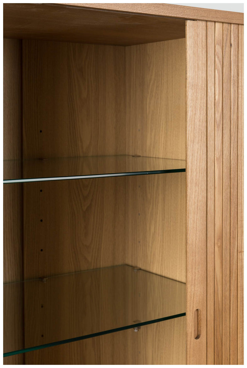 Schrank Kommode BARBIER von ZUIVER mit Rollo Schiebetüren